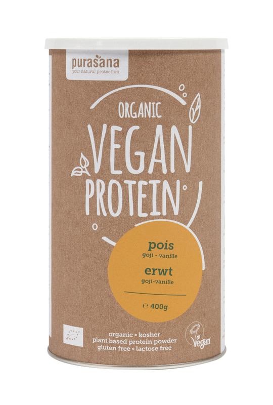 Purasana Vegan proteine erwt/pois - goji vanille bio (400 gr) Top Merken Winkel